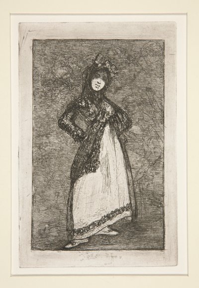 Maja [sötét háttérrel] alkotó: Francisco de Goya