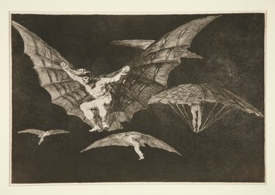 Repülésmód (A Way of Flying), pl. 13 a Példabeszédek sorozatból alkotó: Francisco de Goya