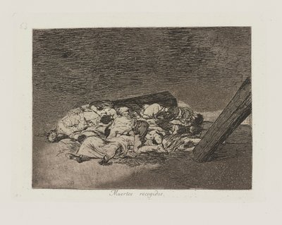 A halottakat összeszedték. (Harvest of the Dead.), pl. 63. A háború katasztrófái című sorozatból alkotó: Francisco de Goya