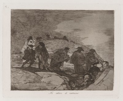 Nem ismerik az utat, 70. tábla a háború katasztrófáiból alkotó: Francisco de Goya