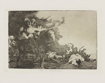 Nem értenek egyet. (Nem értenek egyet.), pl. 17 A háború katasztrófái című sorozatból alkotó: Francisco de Goya