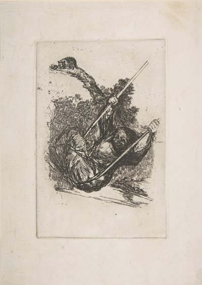 Öreg asszony hintán Vieja columpiándose.n.d. alkotó: Francisco de Goya
