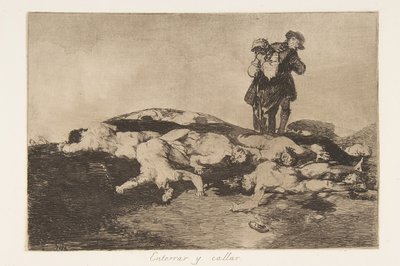 18. tábla a The Disasters of War-ból The Disasters of War: Bury..., 1810-20, 1863-ban megjelent. alkotó: Francisco de Goya