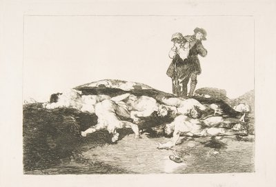 18. tábla a The Disasters of War Los Desastres de la Guerra-ból: Temesd el őket, és maradj csendben..., 1810. alkotó: Francisco de Goya