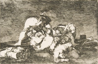 10. tábla a The Disasters of War-ból The Disasters of War: Ezeket sem. Nem is..., 1810. alkotó: Francisco de Goya