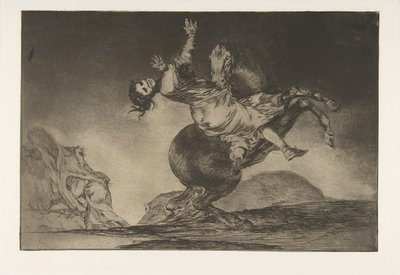 10. tábla a Disparatesből: A lórabló, kb. 1816-23, 1864-ben megjelent. alkotó: Francisco de Goya