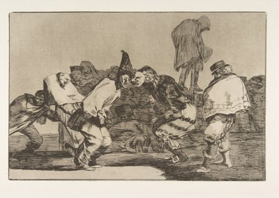 14. tábla a Disparatesből: Carnival Folly, kb. 1816-23, 1864-ben megjelent. alkotó: Francisco de Goya