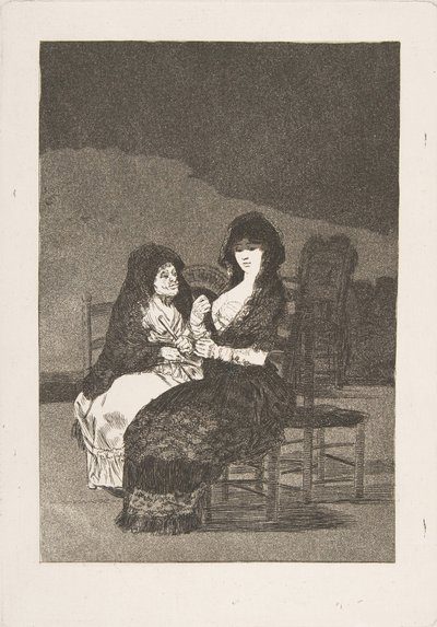 15. tábla Los Caprichosból: Szép tanácsok Gyönyörű tanácsok, 1799. alkotó: Francisco de Goya