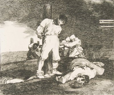 15. tábla a The Disasters of War Los Desastres de la Guerra-ból: És nincs segítség...., 1810. alkotó: Francisco de Goya