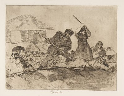 28. tábla a The Disasters of War Los Desastres de la Guerra: Rabbl...-ból, 1810, 1863. alkotó: Francisco de Goya