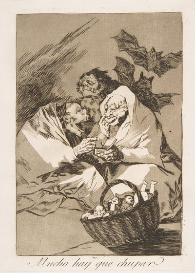 45. tábla Los Caprichosból: Rengeteg szívnivaló alkotó: Francisco de Goya
