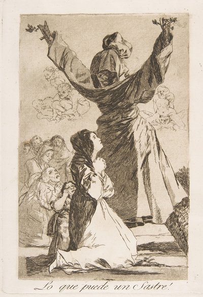 52. tábla Los Caprichosból: Mire képes egy szabó! Mit tud egy szabó!, 1799. alkotó: Francisco de Goya