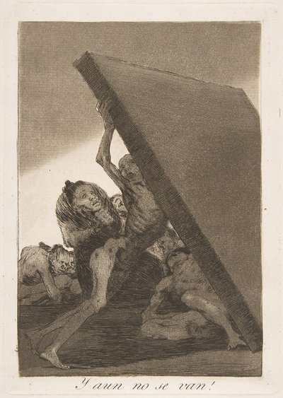 59. tábla Los Caprichosból: És még mindig nem mennek! Y aun no se van!, 1799. alkotó: Francisco de Goya