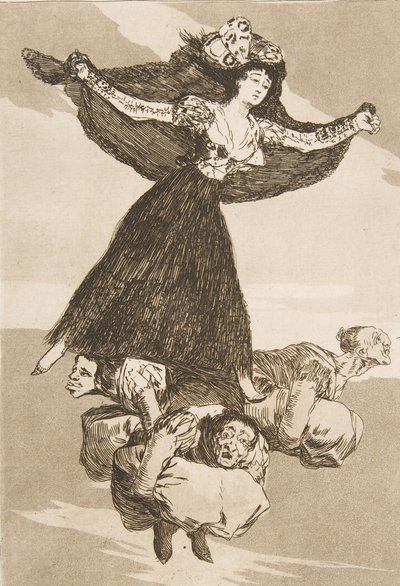 61. tábla Los Caprichosból: Volaverunt., 1799 repültek. alkotó: Francisco de Goya