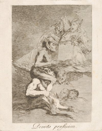 70. tábla Los Caprichosból: Devout Profession Devota profesion., 1799. alkotó: Francisco de Goya