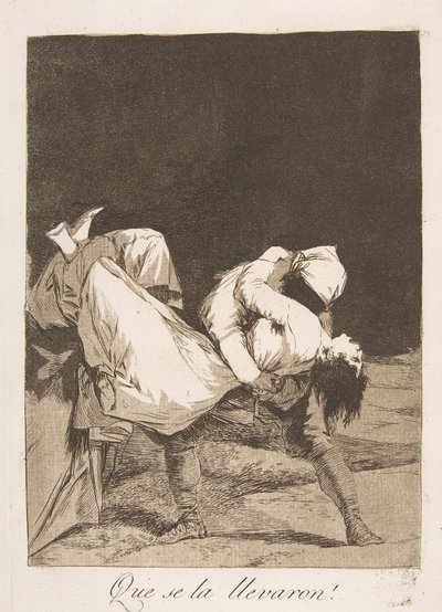 8. tábla Los Caprichosból: Elvitték! Elvitték!, 1799. alkotó: Francisco de Goya