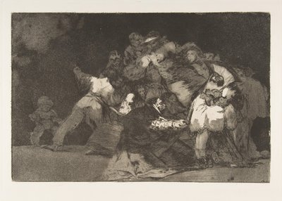 9. tábla a Különbözőkből: Általános bolondság, kb. 1816-23, 1864-ben megjelent. alkotó: Francisco de Goya