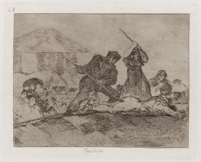Rabble, 28. tábla a háború katasztrófáiból alkotó: Francisco de Goya