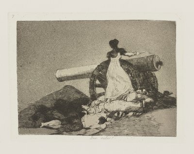 Micsoda érték! (Micsoda bátorság!), pl. 7. A háború katasztrófái című sorozatból alkotó: Francisco de Goya