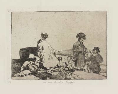 Ha más származásúak. (Talán más fajtájúak.), pl. 61. A háború katasztrófái című sorozatból alkotó: Francisco de Goya