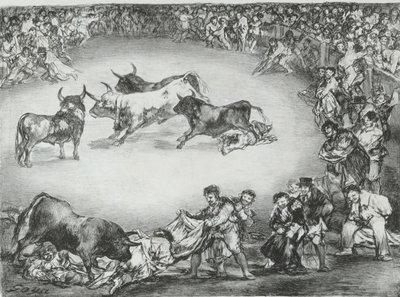 Spanyol szórakozás a „Bulls of Bordeaux”-ból, 1825., 1825. alkotó: Francisco de Goya