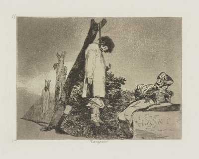 Egyáltalán nem. ([Ebben az esetben] sem.), pl. 36. A háború katasztrófái című sorozatból alkotó: Francisco de Goya