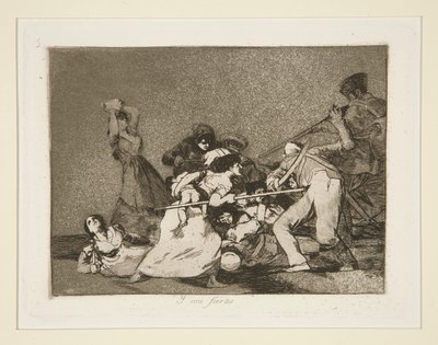 Y son fieras (And They Are Like Wild Beasts), pl. 5 a Los desastres de la guerra-ból (A háború katasztrófái) alkotó: Francisco de Goya