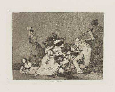 Y fiam fieras. (And They Are Like Wild Deasts.), pl. 5 a Los desastres de la guerra (A háború katasztrófái) sorozatból alkotó: Francisco de Goya