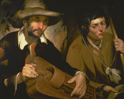 The Blind Hurdy-Gurdy Player, 1640 körül alkotó: Francisco Herrera