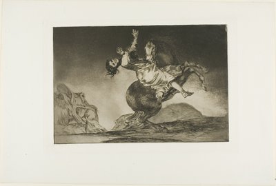 Egy nő és egy ló, hadd uralja őket valaki, tízes lemez Los Proverbiosból alkotó: Francisco Jose de Goya y Lucientes