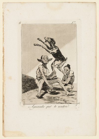 Várd meg, míg felkennek, a Los Caprichos tányérja, 1799 alkotó: Francisco de Goya
