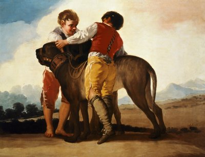 Fiúk masztiffal, 1786 körül (olaj, vászon) alkotó: Francisco Jose de Goya y Lucientes