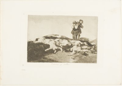 Temesd el őket, és maradj csendben, 18. lemez a The Disasters of War-ból alkotó: Francisco Jose de Goya y Lucientes
