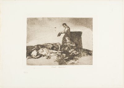 Kegyetlen mese a jajról!, 48. lemez a The Disasters of War-ból alkotó: Francisco Jose de Goya y Lucientes