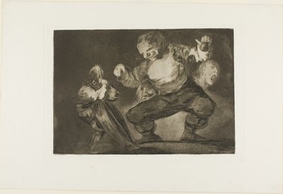 Táncoló óriás, a Disparatestől, 4. lemezként a Los Proverbiosban alkotó: Francisco Jose de Goya y Lucientes