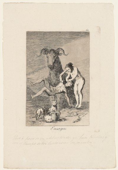 Esszék, lemez a Los Caprichosból, 1799 alkotó: Francisco de Goya