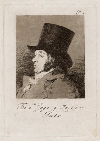 Francisco Goya y Lucientes, festő, első lemez Los Caprichosból alkotó: Francisco Jose de Goya y Lucientes