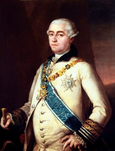 GOYA Y LUCIENTES, Francisco de (1746-1828); ALCANTARA LOPEZ DE ZUNIGA, Pedro (18. század). Miranda del Castanar 14. grófja és Penaranda 10. hercege. A korábban Francisco de Goyának tulajdonított alkotás, ahogy a keretfelirat is mondja. Az arany fogantyúján alkotó: Francisco Jose de Goya y Lucientes