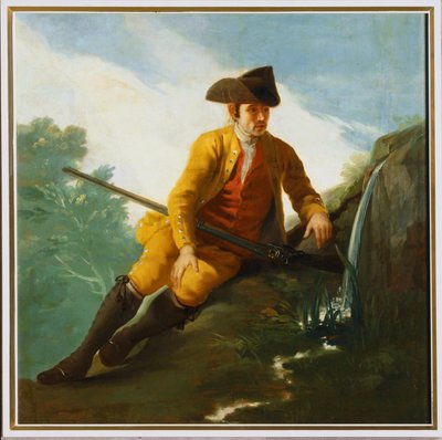 Hunter sitting at a fountain ... (festmény vászonra) alkotó: Francisco Jose de Goya y Lucientes