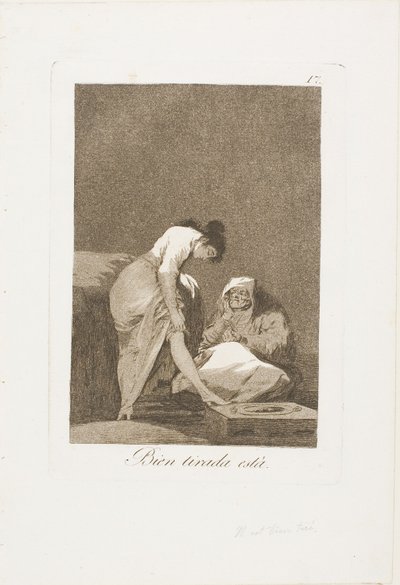 Szépen nyújtva, Los Caprichos 17. lemeze alkotó: Francisco Jose de Goya y Lucientes