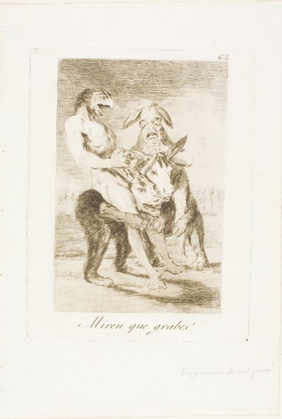Nézd, milyen ünnepélyesek!, 63. lemez Los Caprichosból alkotó: Francisco Jose de Goya y Lucientes