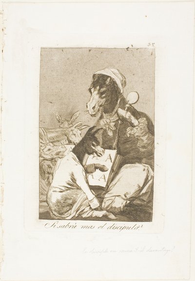 Lehet, hogy a tanuló nem tud többet?, 37. lemez Los Caprichosból alkotó: Francisco Jose de Goya y Lucientes