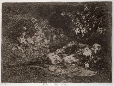 Semmi. Az esemény a „The Disasters of War” 69. lemezén mesél majd alkotó: Francisco Jose de Goya y Lucientes