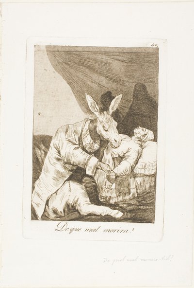Milyen betegségben fog meghalni?, 40-es lemez Los Caprichosból alkotó: Francisco Jose de Goya y Lucientes