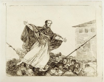 Elszakad a kötél (A háború csapásai 77) alkotó: Francisco Jose de Goya y Lucientes