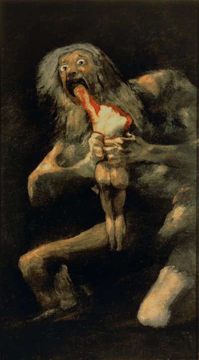 A Szaturnusz felfalja egyik fiát alkotó: Francisco de Goya