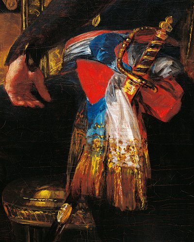 Kard és szárny, részlet Ferdinand Guillemardet, Franciaország 1798 és 1800 közötti spanyolországi nagykövete, Francisco de Goya (1746-1828) portréjából, olaj, vászon alkotó: Francisco Jose de Goya y Lucientes
