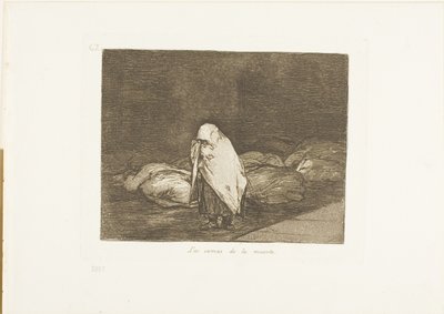 The Beds of Death, 62. lemez a The Disasters of War-ból alkotó: Francisco Jose de Goya y Lucientes