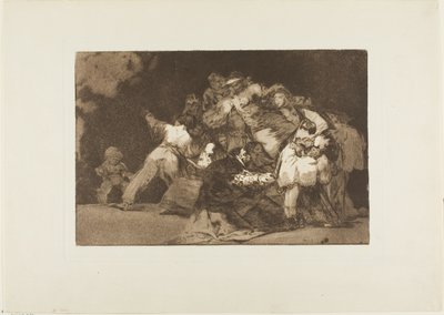 A macska karmai és a hívő ruhája - az erkölcsösséghez hasonlóan az erény szoknyájába öltözik, kilencedik tábla a Los Proverbios-ból alkotó: Francisco Jose de Goya y Lucientes
