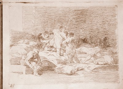 A háború katasztrófái: És ők is (előkészítő rajz alkotó: Francisco de Goya